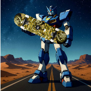 Trippy Black Gold Doodle Persoonlijk Skateboard