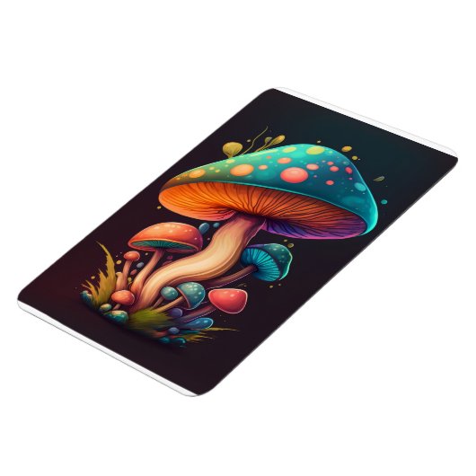 Trippy Blauw Amanita Muscaria Flexibele Fotomagnee Magneet (Linkerzijde)