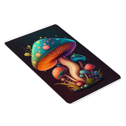 Trippy Blauw Amanita Muscaria Flexibele Fotomagnee Magneet (Rechterzijde)