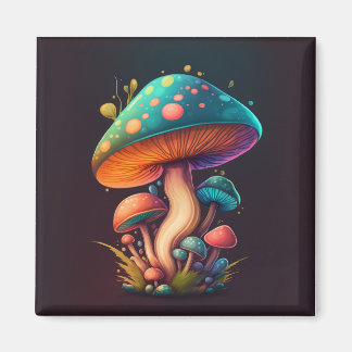 Trippy Blauw Amanita Muscaria Flexibele Fotomagnee Magneet