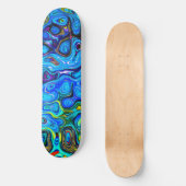 Trippy Blauw Persoonlijk Skateboard (Voorkant)