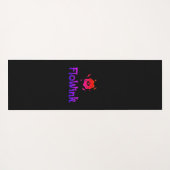 Trippy Blauw Zwart Gouden Dolfijn Yoga Mat (Achterkant (horizontaal))