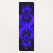 Trippy Blauw Zwart Gouden Dolfijn Yoga Mat (Voorkant)