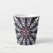 trippy bloem latte mok (Voorkant)