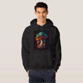 Trippy Blue Amanita Muscaria paddenstoel Hoody (Voorkant volledig)