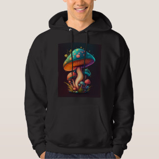 Trippy Blue Amanita Muscaria paddenstoel Hoody