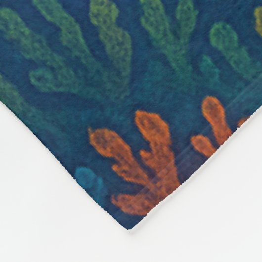 Trippy Blue Octopus Fleece Deken (Hoek)