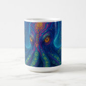 Trippy Blue Octopus Koffiemok (Center)