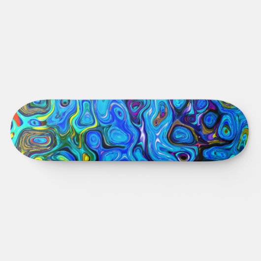 Trippy Blue Persoonlijk Skateboard (Horizontaal)