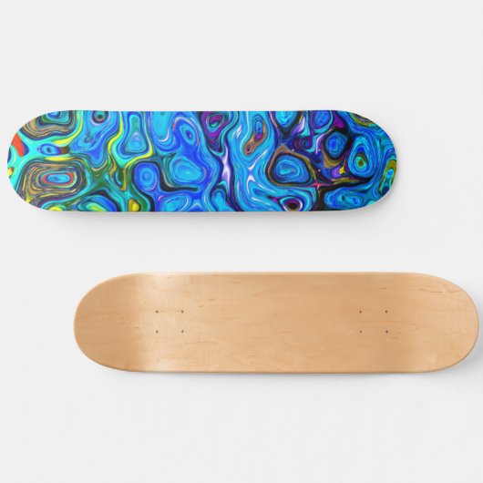 Trippy Blue Persoonlijk Skateboard (Horizontaal)