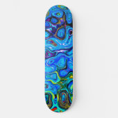 Trippy Blue Persoonlijk Skateboard (Voorkant)