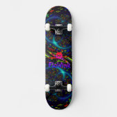 Trippy Blue Spiral Skateboard (Voorkant)