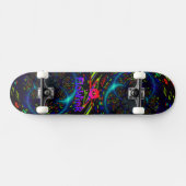 Trippy Blue Spiral Skateboard (Horizontaal)