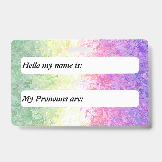 Trippy Boho Aanpasbare Genderdove Pride Vlag Badge (Voorzijde)