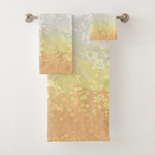 Trippy Boho Groovy Abstract Genderflor Pride Vlag Bad Handdoek (Insitu)