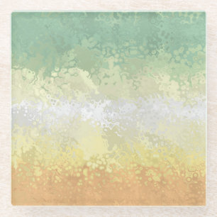 Trippy Boho Groovy Abstract Genderflor Pride Vlag Glazen Onderzetter