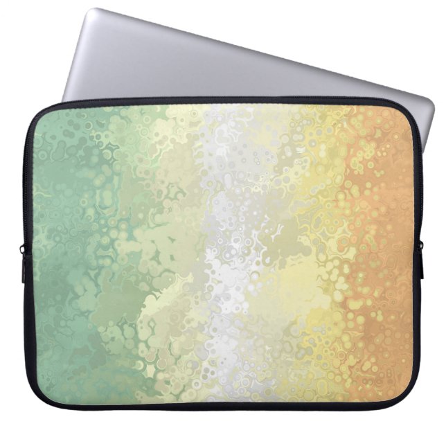 Trippy Boho Groovy Abstract Genderflor Pride Vlag Laptop Sleeve (Voorkant)