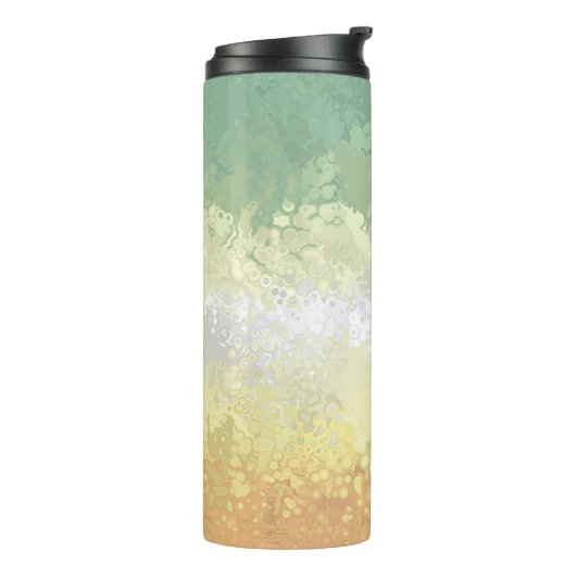 Trippy Boho Groovy Abstract Genderflor Pride Vlag Thermosbeker (Gedraaid links)