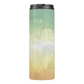 Trippy Boho Groovy Abstract Genderflor Pride Vlag Thermosbeker (Achterkant)