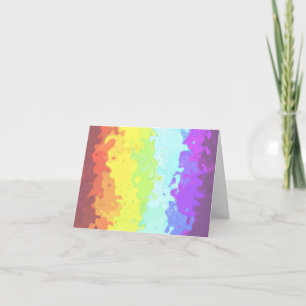 Trippy Boho Groovy Abstract Neurogender Pride Vlag Bedankkaart