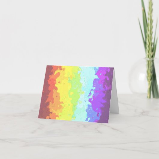 Trippy Boho Groovy Abstract Neurogender Pride Vlag Bedankkaart (Voorkant)
