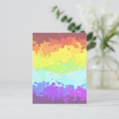 Trippy Boho Groovy Abstract Neurogender Pride Vlag Briefkaart (Staand voorkant)