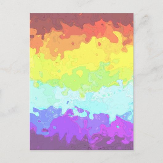 Trippy Boho Groovy Abstract Neurogender Pride Vlag Briefkaart (Voorkant)