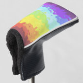 Trippy Boho Groovy Abstract Neurogender Pride Vlag Golfheadcover (3/4 voorkant)