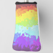 Trippy Boho Groovy Abstract Neurogender Pride Vlag Golfheadcover (Draai 90)