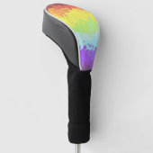 Trippy Boho Groovy Abstract Neurogender Pride Vlag Golfheadcover (Schuin)