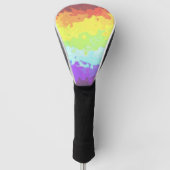 Trippy Boho Groovy Abstract Neurogender Pride Vlag Golfheadcover (Voorkant)