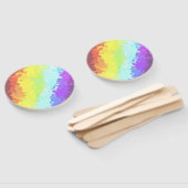 Trippy Boho Groovy Abstract Neurogender Pride Vlag Handwaaier (Niet-gemonteerd)