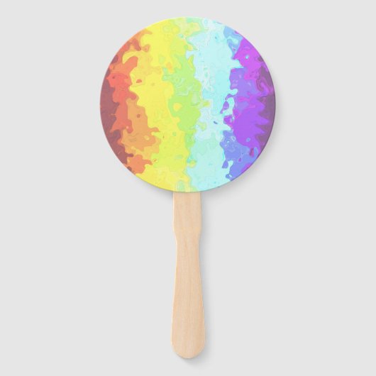 Trippy Boho Groovy Abstract Neurogender Pride Vlag Handwaaier (Voorkant)