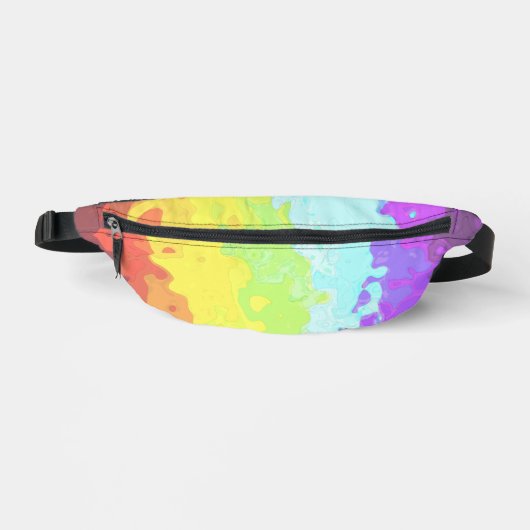 Trippy Boho Groovy Abstract Neurogender Pride Vlag Heuptasje (Voorkant)