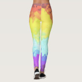 Trippy Boho Groovy Abstract Neurogender Pride Vlag Leggings (Achterkant)