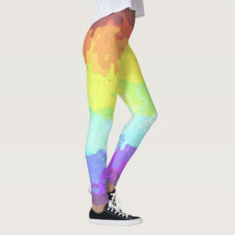 Trippy Boho Groovy Abstract Neurogender Pride Vlag Leggings