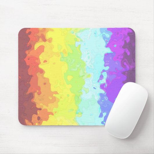 Trippy Boho Groovy Abstract Neurogender Pride Vlag Muismat (Met muis)