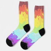 Trippy Boho Groovy Abstract Neurogender Pride Vlag Sokken (Links)