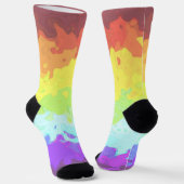 Trippy Boho Groovy Abstract Neurogender Pride Vlag Sokken (Gebogen)