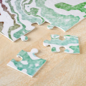 Trippy Boho Marbled Kleurrijke Regenboog Abstract Legpuzzel (Zijkant)