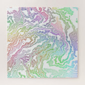 Trippy Boho Marbled Kleurrijke Regenboog Abstract Legpuzzel (Horizontaal)