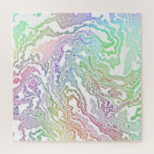Trippy Boho Marbled Kleurrijke Regenboog Abstract Legpuzzel (Verticaal)