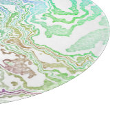 Trippy Boho Marbled Kleurrijke Regenboog Abstract Snijplank (Hoek)
