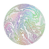 Trippy Boho Marbled Kleurrijke Regenboog Abstract Snijplank (Voorkant)