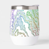 Trippy Boho Marmer Kleurrijke Regenboog Abstract (Links)