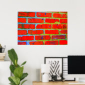 Trippy Bricks Poster (Thuiskantoor)