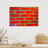 Trippy Bricks Poster (Keuken)