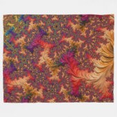 Trippy Bright Dazzling Vertakking Abstract Fractal Fleece Deken (Voorkant (Horizontaal))