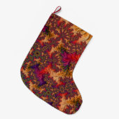 Trippy Bright Dazzling Vertakking Abstract Fractal Grote Kerstsok (Voorkant (Hangend))