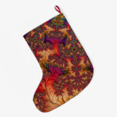 Trippy Bright Dazzling Vertakking Abstract Fractal Grote Kerstsok (Achterkant (Hangend))